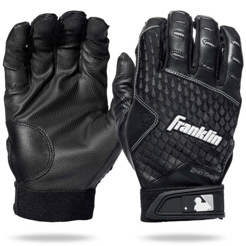 Franklin 2nd-Skinz Adult Batting Gloves - Black
