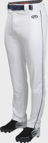 Rawlings Launch Piped Pant White/Navy - Baseball Piped Pant