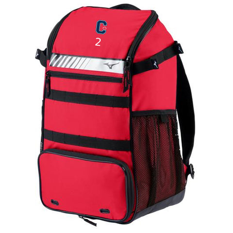 Mizuno Organizer 23 Caledon Nationals Red Backpack | Embroidered Logo and Number