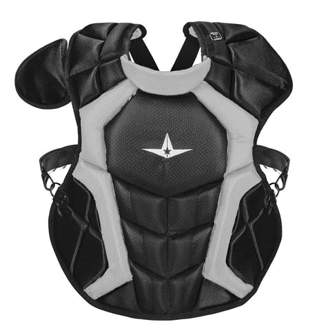 AllStar S7 AXIS™ 16" (NOCSAE) Black - Catcher's Chest Protector