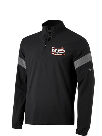 Mizuno Long Sleeve Hitting Jacket - 'Logo' Orangeville Bengals