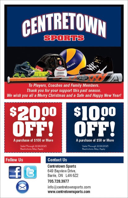2024 Centretown Sports Christmas Coupon
