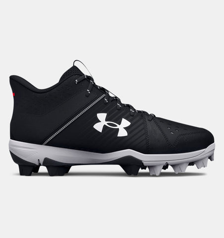 Under Armour Leadoff Mid RM Youth Cleat - Black