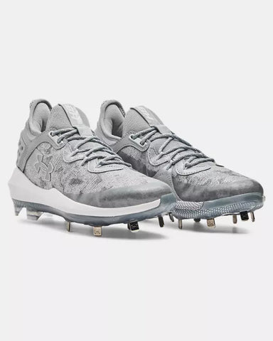 Men's Under Armour Harper 8 Low ST Baseball Cleats | Silver