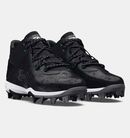 Under Armour Harper 8 Mid RM Adult Baseball Cleats - Black