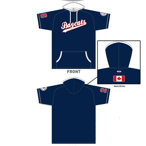 Barrie Baycats Athletic Knit Sublimated Hoodie - Short Sleeve
