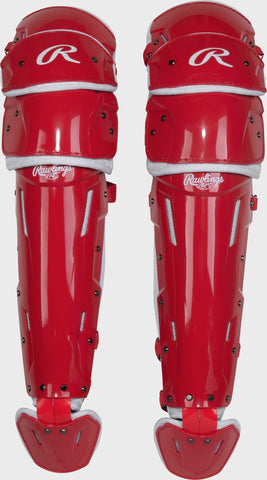 Rawlings Mach Pro Series Catchers Leg Guards - Scarlet