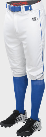 Rawlings Launch Piped Knickers White/Royal - Baseball Piped Knicker Pant