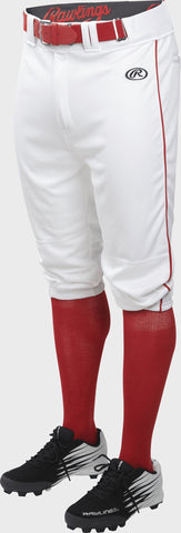 Rawlings Launch Piped Knickers White/Red - Baseball Piped Knicker Pant