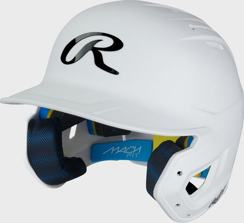 Rawlings Mach Fit Batting Helmet - Matte White