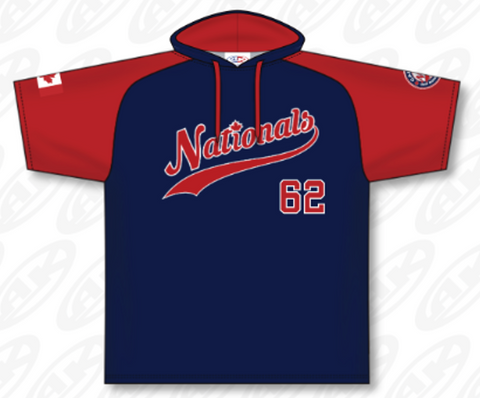 Caledon Nationals Athletic Knit Sublimated Hoodie - Short Sleeve Hoodie