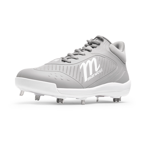 Marucci CFT Mid Metal Baseball Cleats - Grey