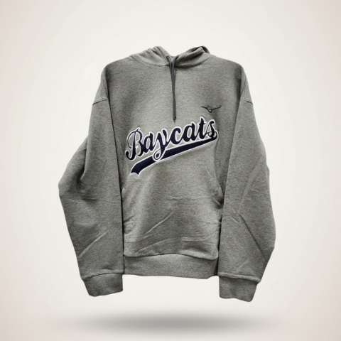 Mizuno Recover Barrie Baycats Hoodie | Embroidered Logo and Number | Grey