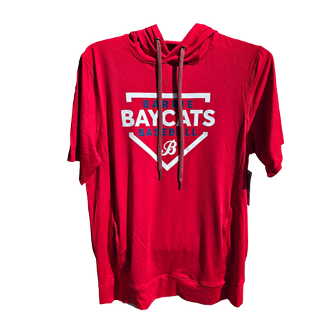 Ventura Barrie Baycats Soft Knit Short Sleeve Hoodie - Red
