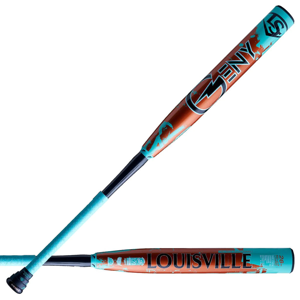 Batte Louisville Slugger Genesis 2 Pièces - Bleu/Jaune - 26 Oz - Chargée Au Bout