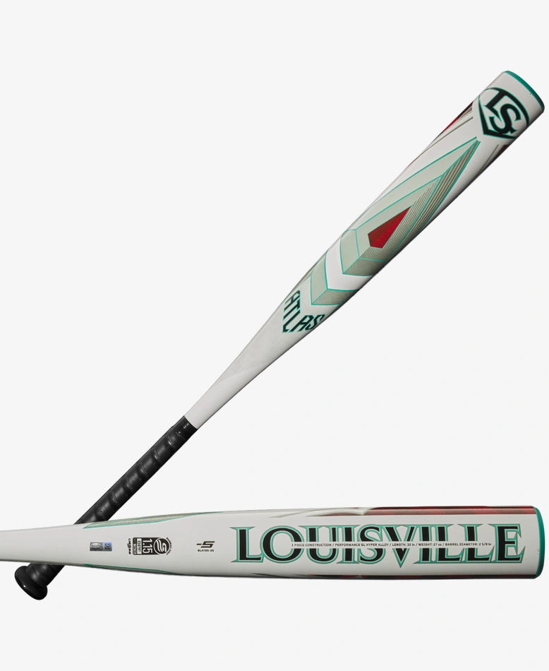 Batte De Baseball Louisville Slugger Atlas 2025 USSSA - 29/19 Alliage - Blanche/vert/rouge - Neuve