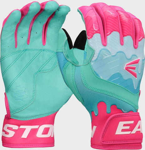 Easton Walk-Off Ethos Drip Batting Gloves Mint/Pink | Adult