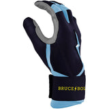 Bruce Bolt Bear Series Long Cuff Batting Gloves - Tampa Blue - Youth