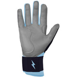 Bruce Bolt Bear Series Long Cuff Batting Gloves - Tampa Blue - Youth