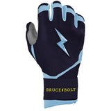 Bruce Bolt Bear Series Long Cuff Batting Gloves - Tampa Blue - Youth
