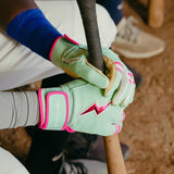 Bruce Bolt Fernando Tatis Jr. Signature Series Short Cuff Batting Gloves - Mint/Pink - Adult