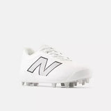 New Balance J4040v7 Rubber Molded Youth Cleat - White