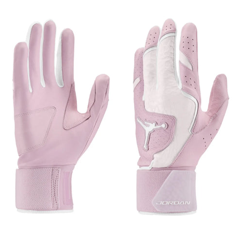 Jordan Legend Long-Cuff Adult Batting Gloves - Pearl Pink/Iced Carmine/White
