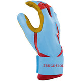 Bruce Bolt Harrison Bader Signature Series Long Cuff Batting Gloves - Baby Blue - Adult
