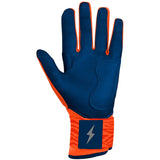 Bruce Bolt Max Clark Signature Series Long Cuff Batting Gloves - Navy/Orange - Youth