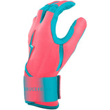 Bruce Bolt Max Clark Signature Series Long Cuff Batting Gloves - Pink/Teal - Adult