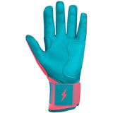 Bruce Bolt Max Clark Signature Series Long Cuff Batting Gloves - Pink/Teal - Adult