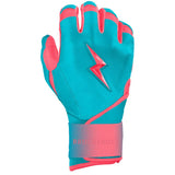 Bruce Bolt Max Clark Signature Series Long Cuff Batting Gloves - Pink/Teal - Adult