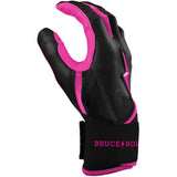 Bruce Bolt Bear Series Long Cuff Batting Gloves - Hot Pink - Adult