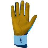 Bruce Bolt Creator Series Long Cuff Batting Gloves - Carolina Blue - Adult