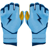 Bruce Bolt Creator Series Long Cuff Batting Gloves - Carolina Blue - Adult