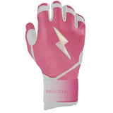 Bruce Bolt Bear Series Long Cuff Batting Gloves - Dusty Pink - Youth
