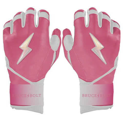 Bruce Bolt Bear Series Long Cuff Batting Gloves - Dusty Pink - Adult