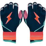 Bruce Bolt Bear Series Long Cuff Batting Gloves - Sunset - Adult