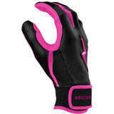 Bruce Bolt Bear Series Short Cuff Batting Gloves - Hot Pink - Adult