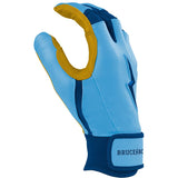 Bruce Bolt Bear Series Short Cuff Batting Gloves - Carolina Blue - Adult
