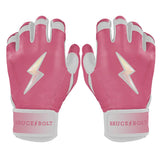 Bruce Bolt Bear Series Short Cuff Batting Gloves - Dusty Pink - Youth