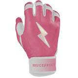 Bruce Bolt Bear Series Short Cuff Batting Gloves - Dusty Pink - Youth