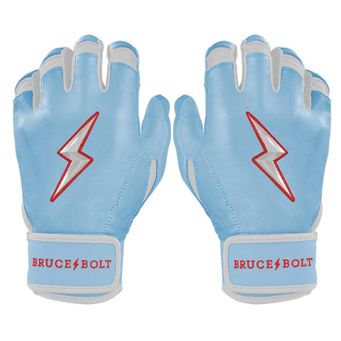 Bruce Bolt Ian Happ Signature Series Short Cuff Batting Gloves - Baby Blue - Adult