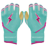 Bruce Bolt Fernando Tatis Jr. Signature Series Long Cuff Batting Gloves - Mint/Pink - Adult