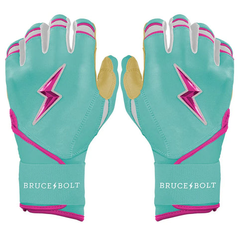 Bruce Bolt Fernando Tatis Jr. Signature Series Long Cuff Batting Gloves - Mint/Pink - Youth