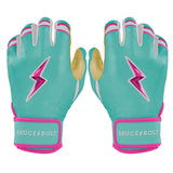 Bruce Bolt Fernando Tatis Jr. Signature Series Short Cuff Batting Gloves - Mint/Pink - Adult