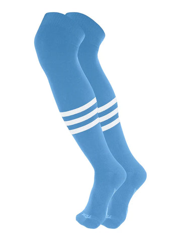 TCK Striped Over The Knee Baseball Sock - Aurora-King Columbus Blue