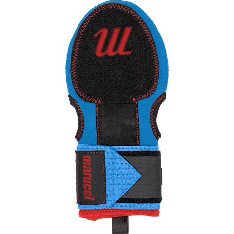 Marucci Black, Red and Blue Sliding Baseball Mitt | Adult