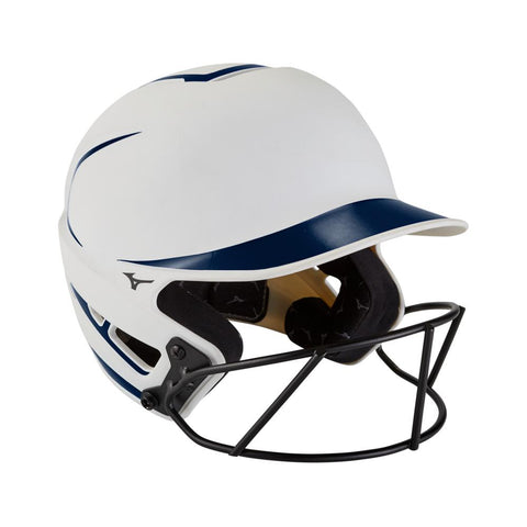 Mizuno F6 Fastpitch Batting Helmet - White/Navy