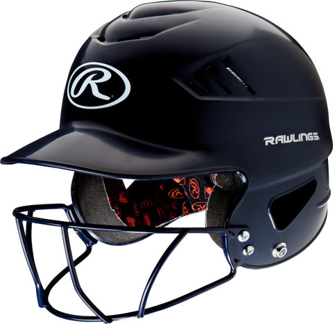 Rawlings Coolflo Helmet with Mask - RCFHFG - Black